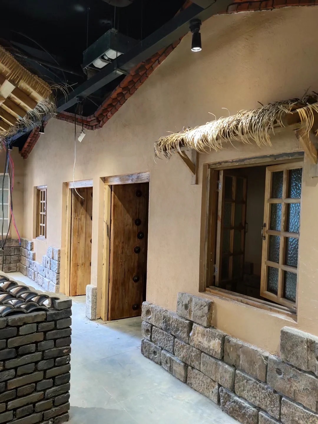 仿五花断层夯土漆施工 #内外墙稻草漆#民宿改造#乡村建设厂家现货批发