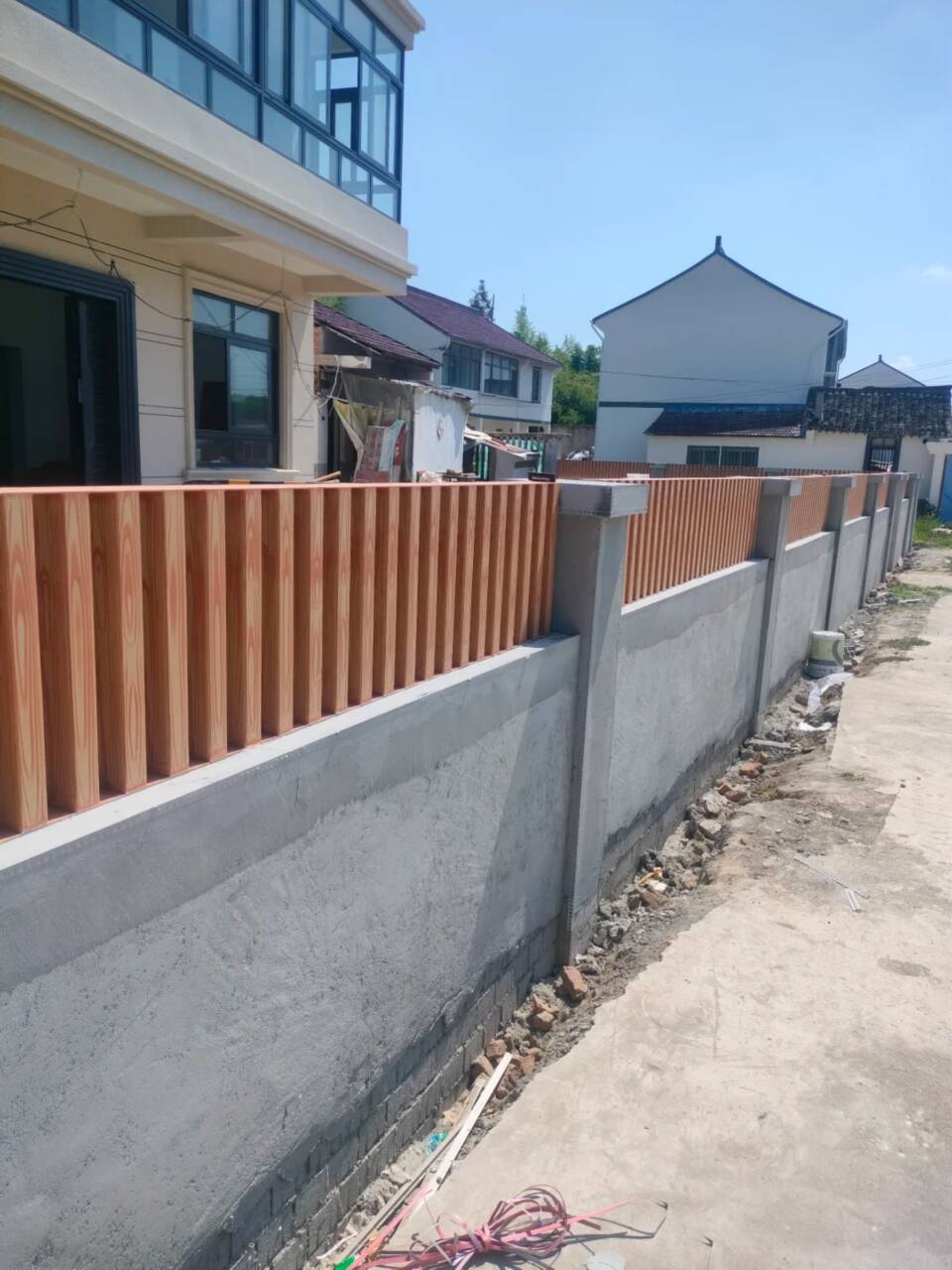 内外墙木纹漆施工多少钱#廊架长廊#凉亭花架#栈道护栏