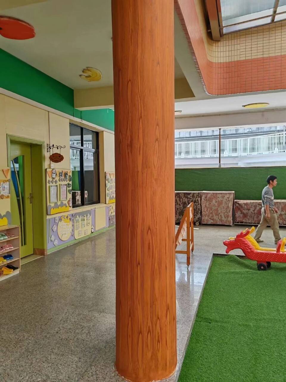 方钢圆管木纹漆施工厂家#铁艺花架#仿古建筑#凉亭廊架